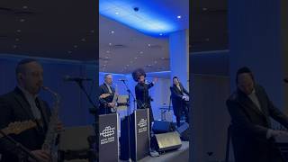 Yidi Bialostozky on Stage at The Bar Mitzvah of Naftali Moshe Schnitzler’s Son