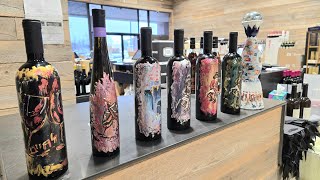 Check out these beautiful Hand-Painted wine bottles for Purim & all year round!